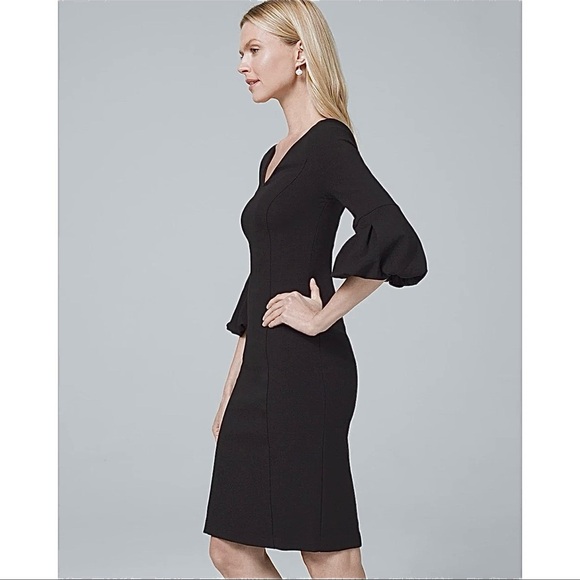 WHITE HOUSE BLACK MARKET Lantern Sleeve Dress - Picture 12 of 12